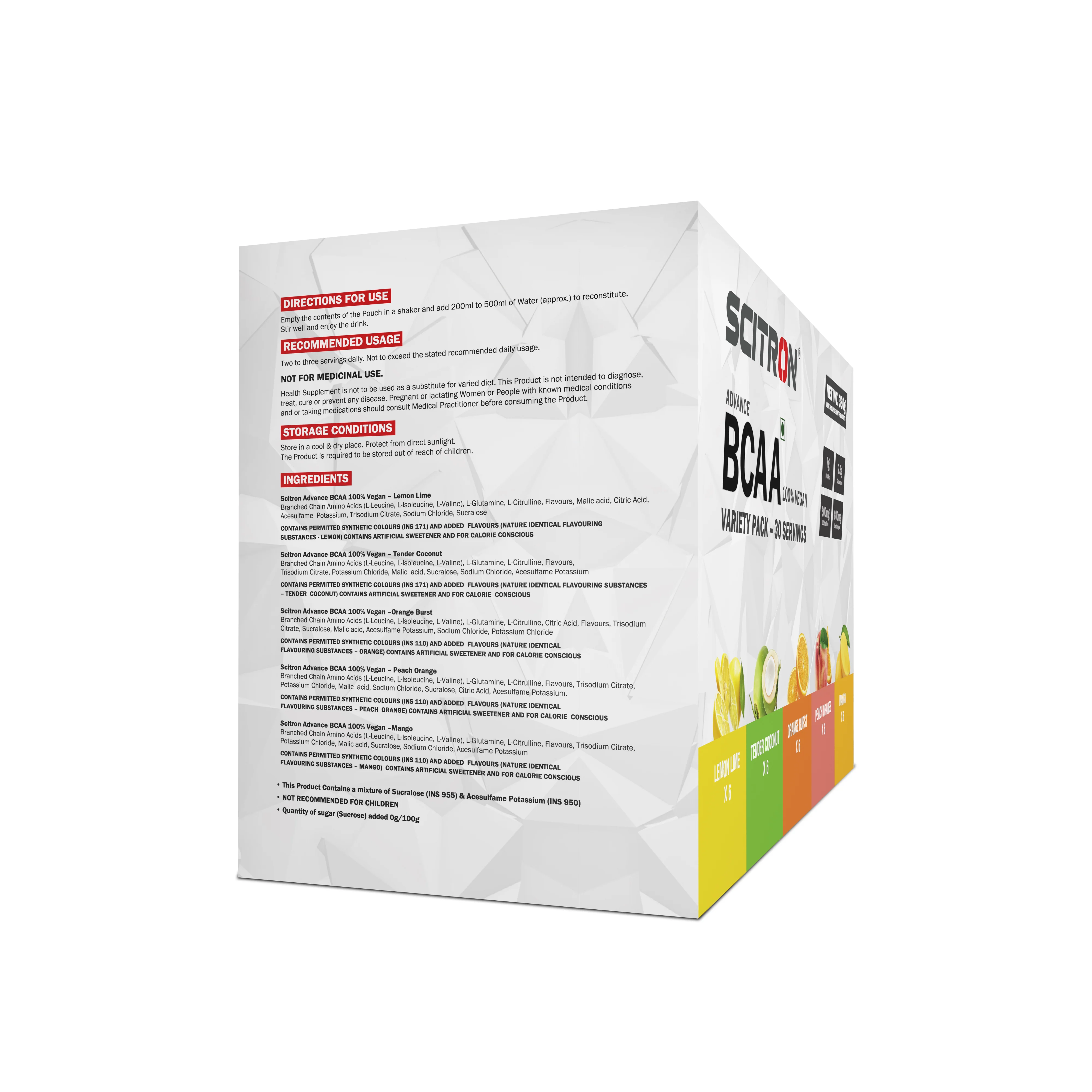 Advanced 100% VEGAN BCAA Variety Pack - 5 Flavours - Image 5