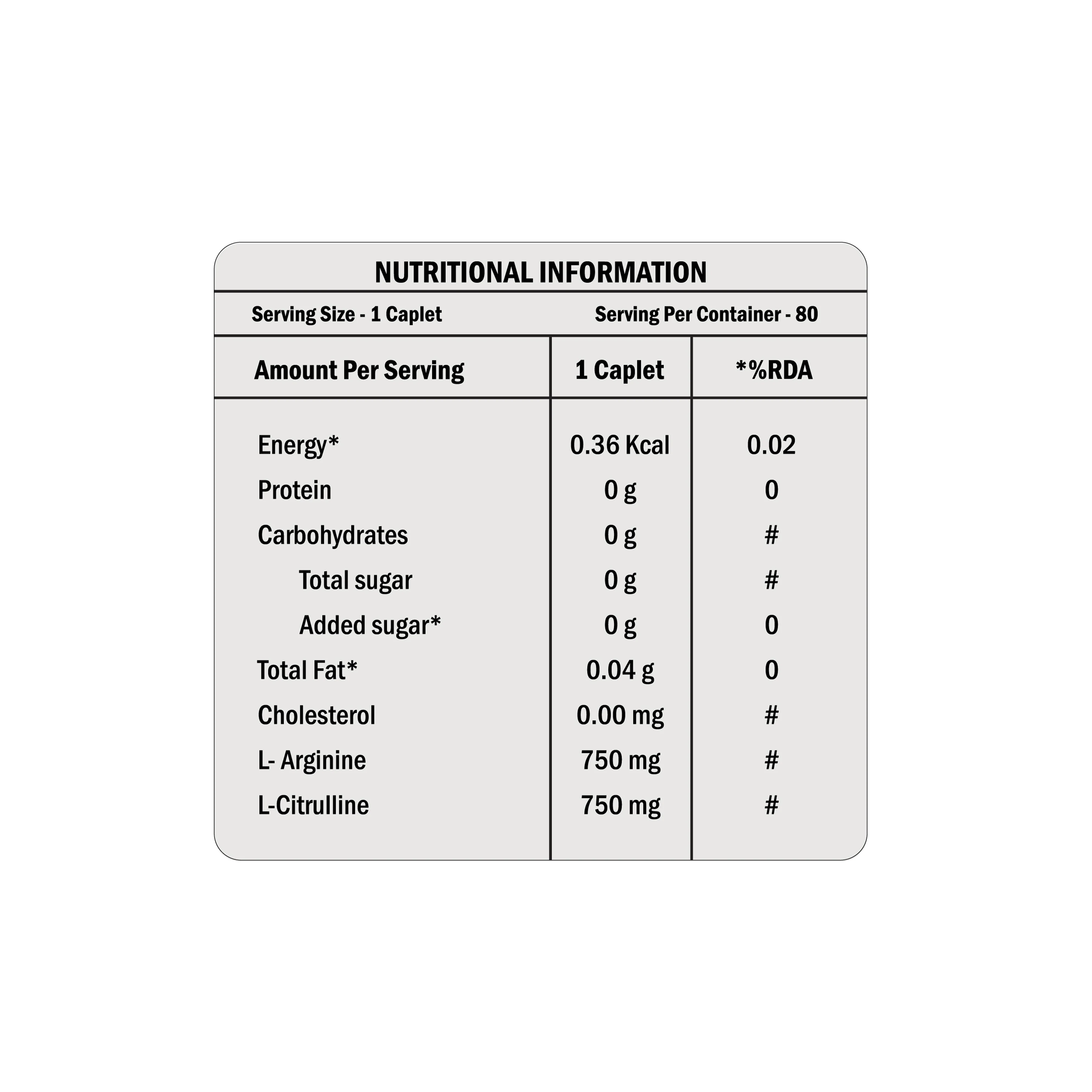 Arginine L-Citrulline 80 Tablets - Image 4