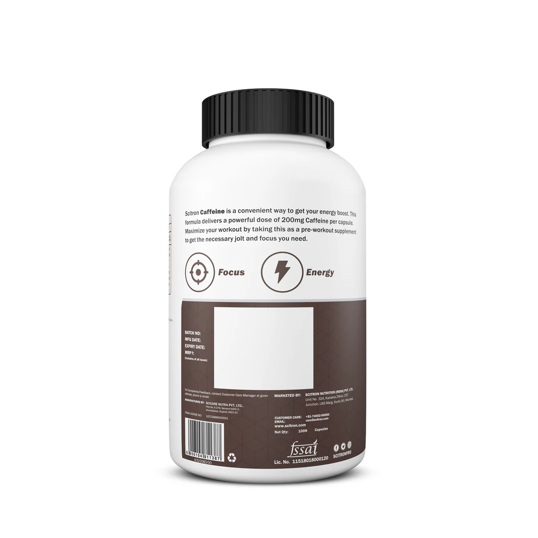 Scitron Caffeine Pills 200mg - Image 4
