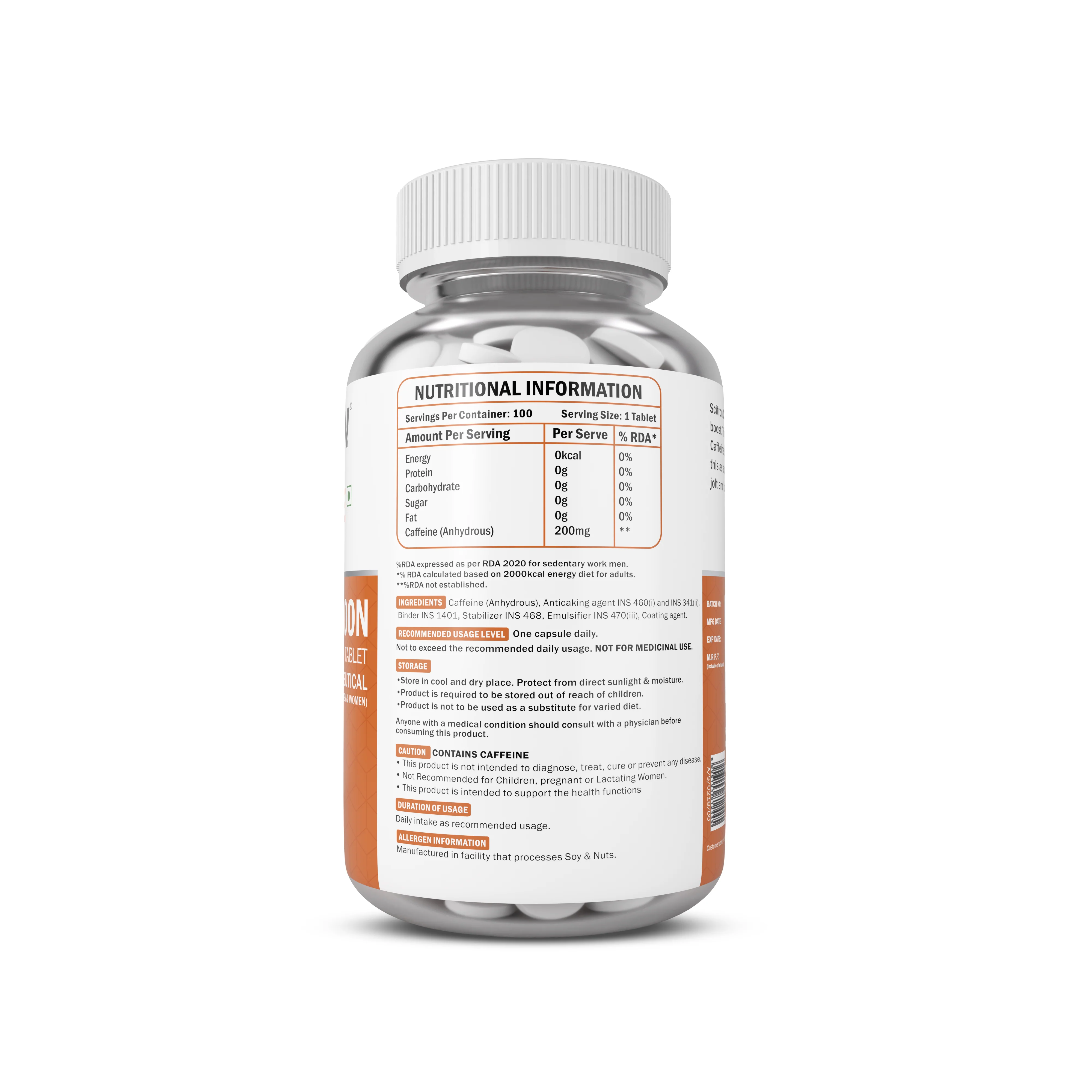 Scitron Caffeine Pills 200mg - Image 7