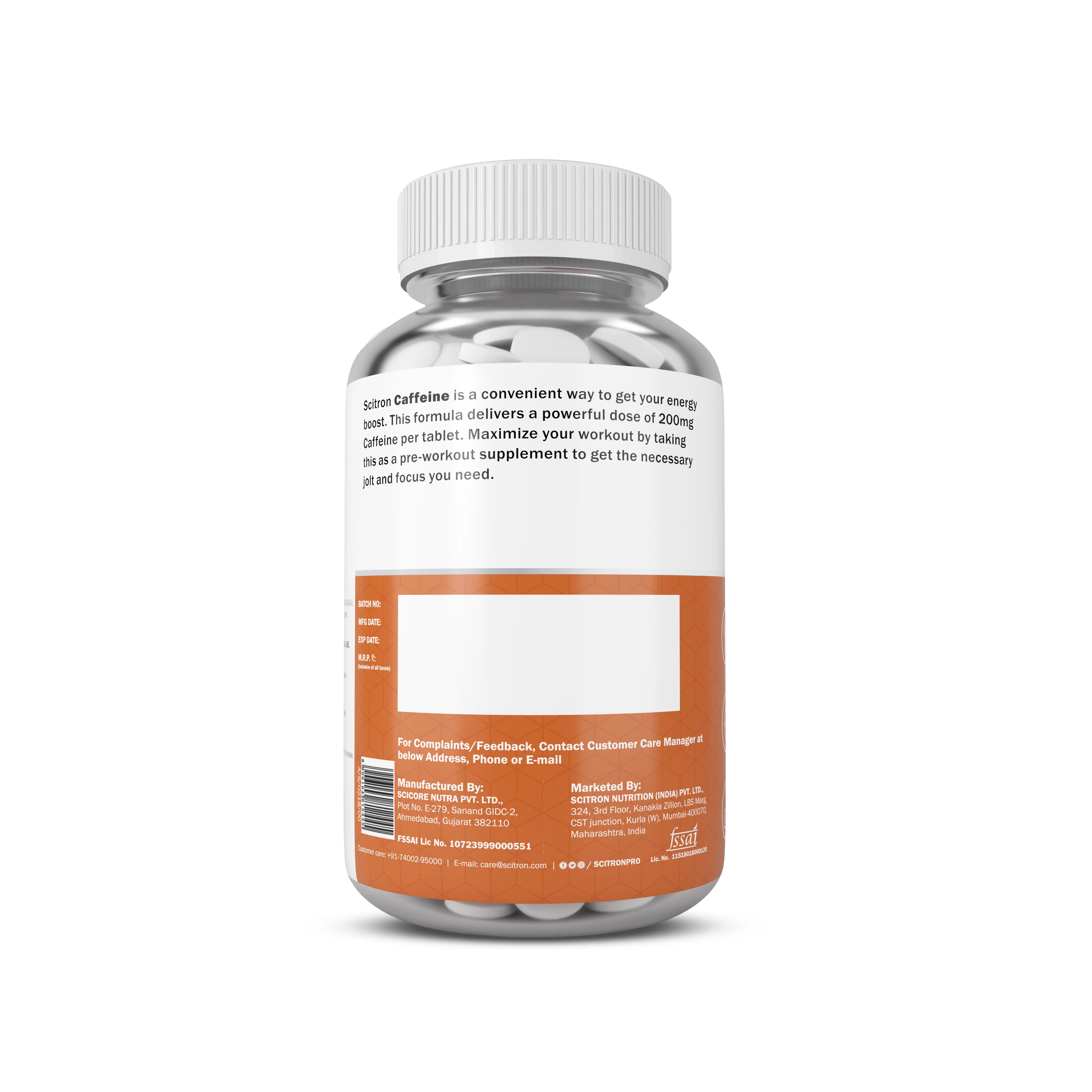 Scitron Caffeine Pills 200mg - Image 8