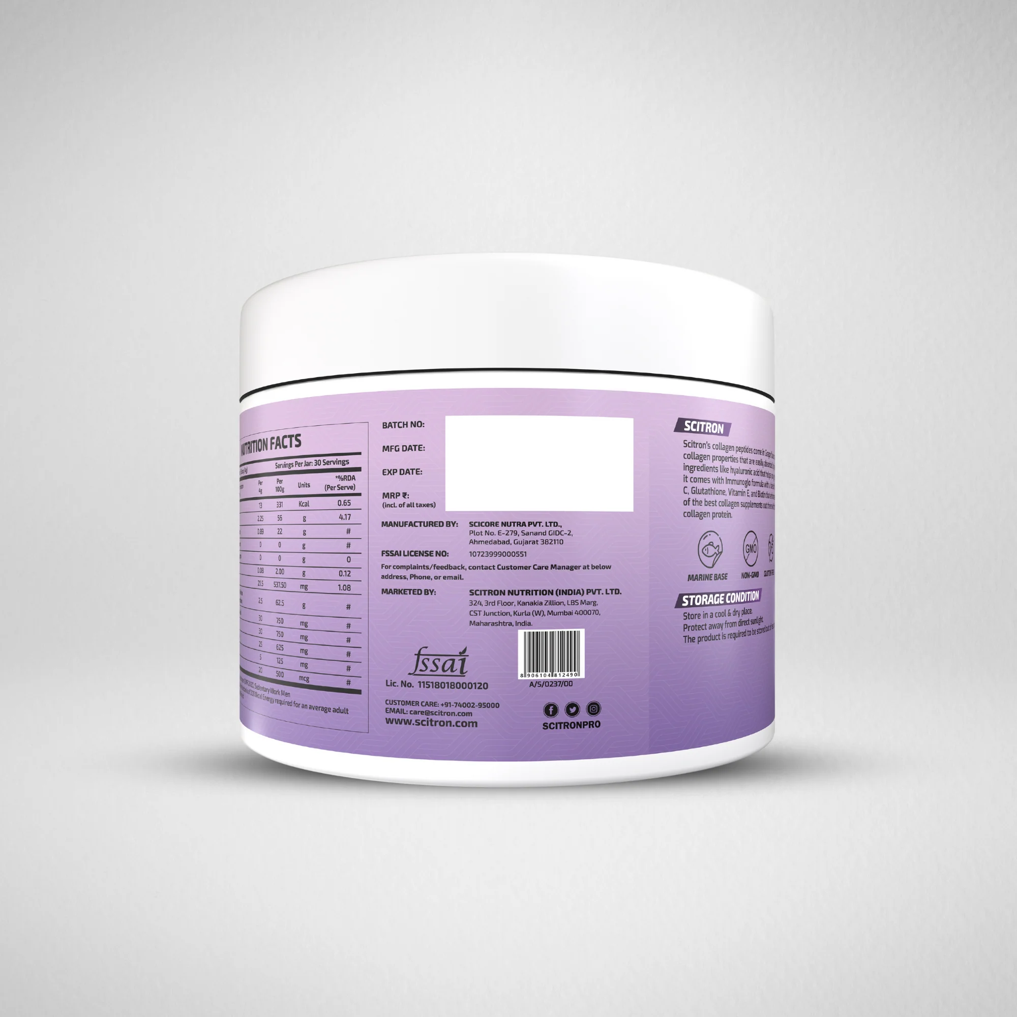 Hydrolyzed Marine Collagen Peptides 120g - Image 13