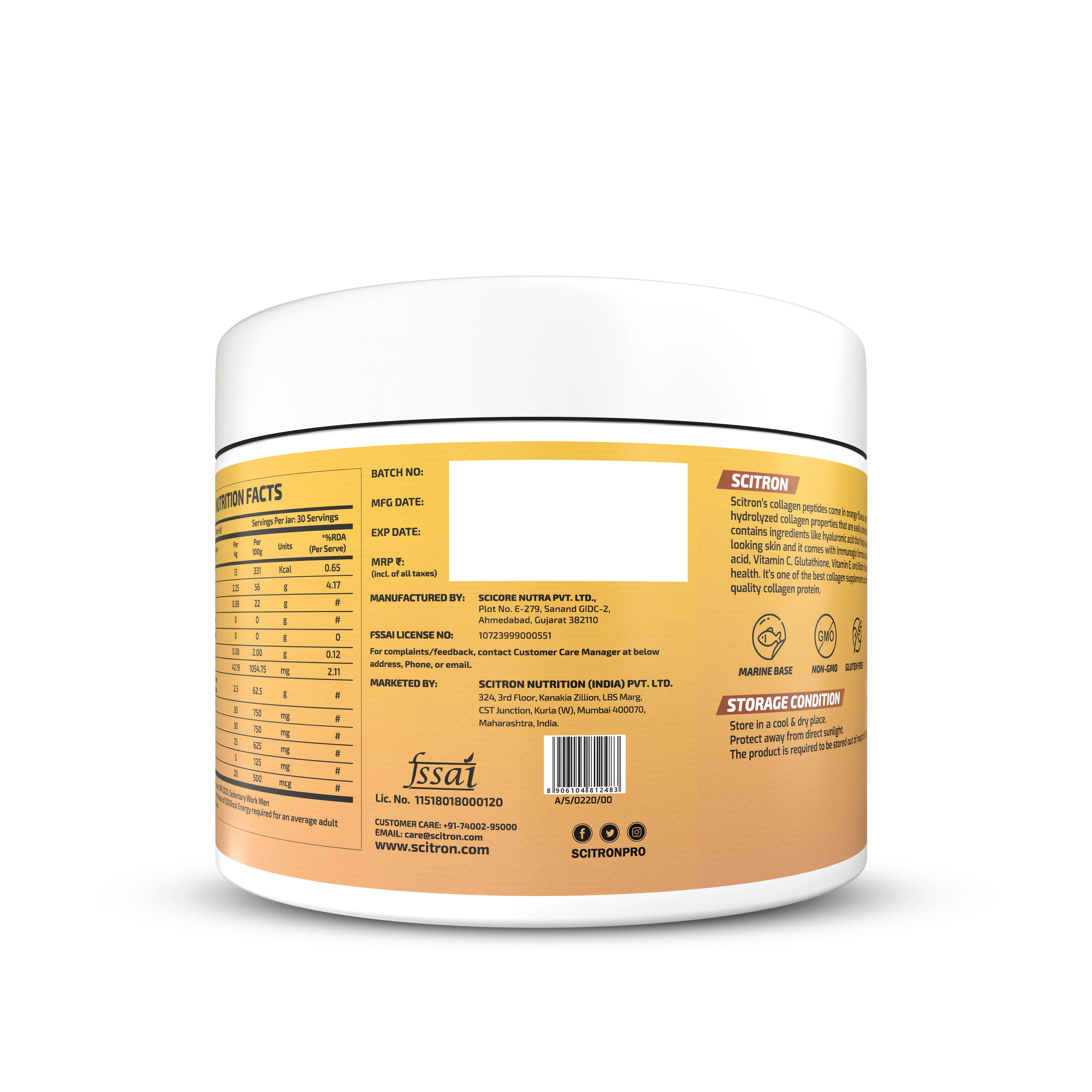 Hydrolyzed Marine Collagen Peptides 120g - Image 6