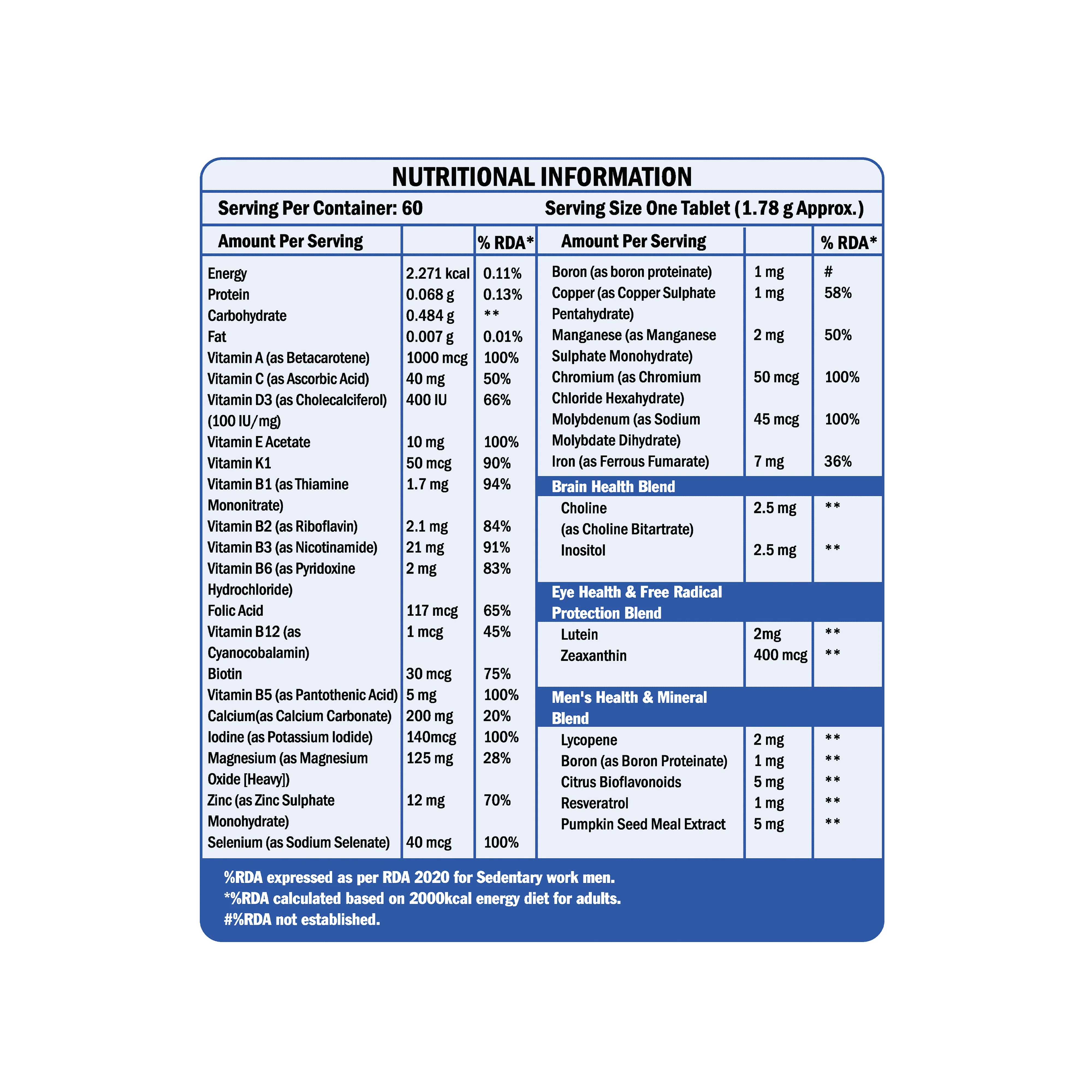 Men's Daily Multi-Vitamin Tablets - Image 5