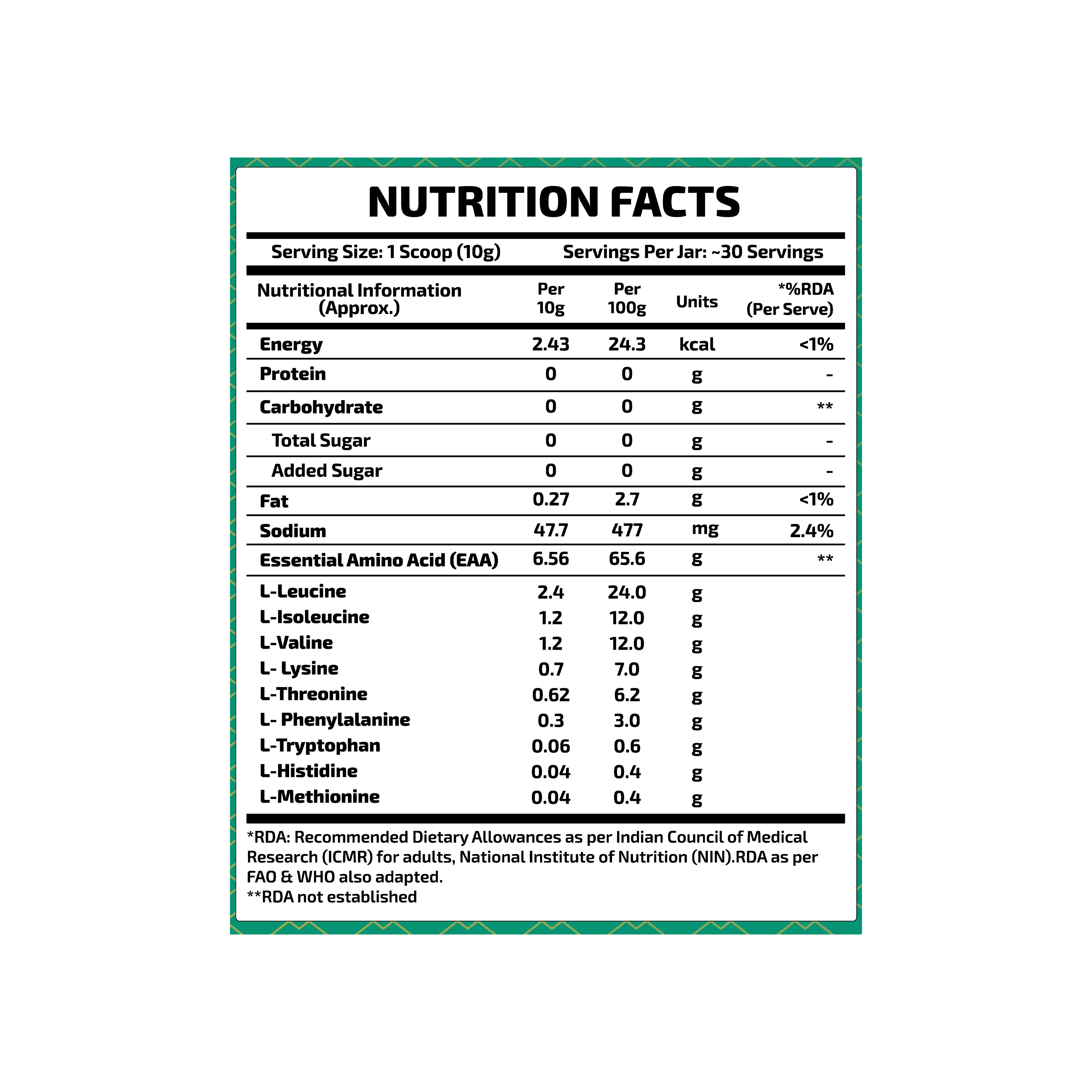 Nitro Series EAA 9 Essential Amino Acids (6.5g EAA, 4.8g BCAA, 0g Sugar) - Image 5
