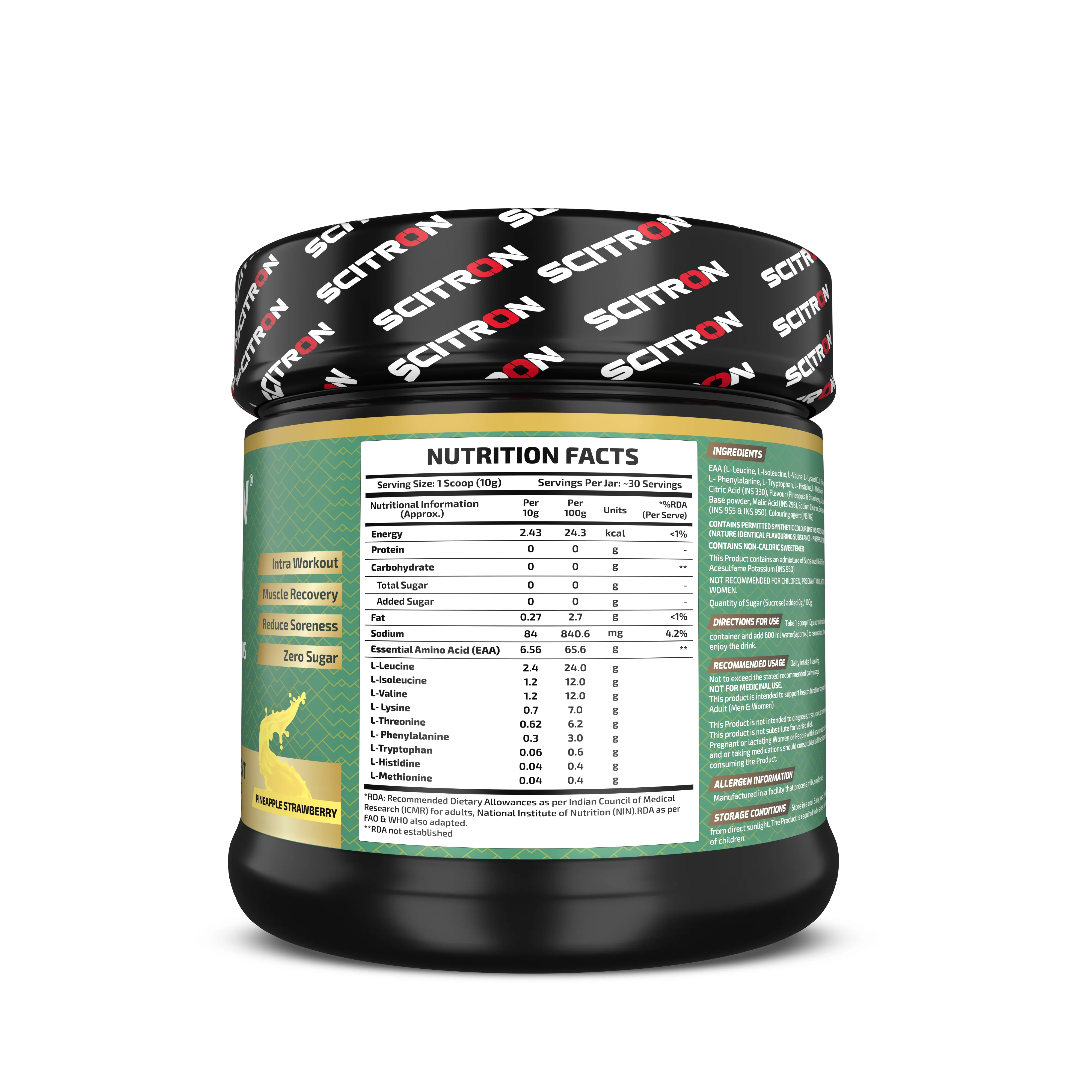 Nitro Series EAA 9 Essential Amino Acids (6.5g EAA, 4.8g BCAA, 0g Sugar) - Image 7