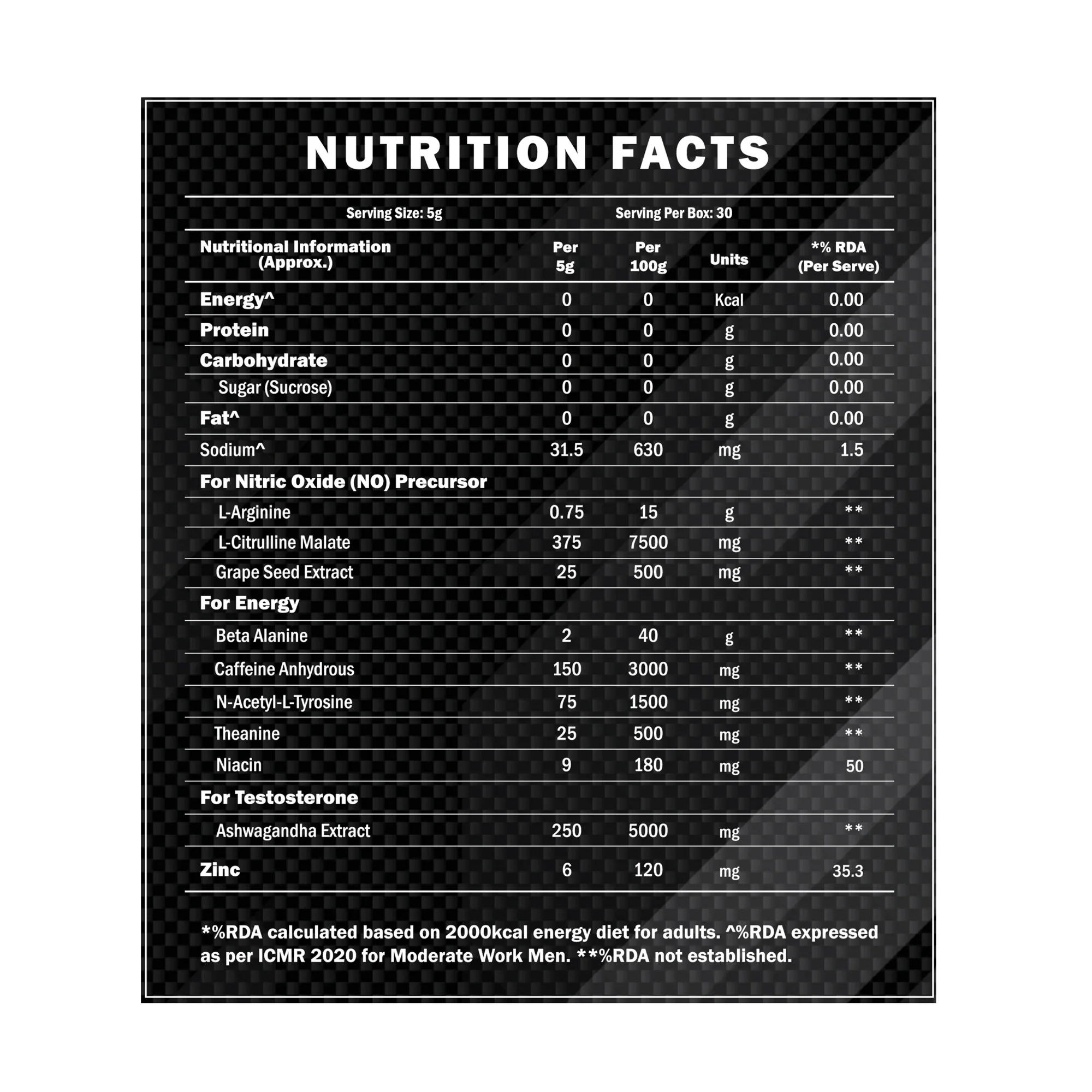 Scitron Volcano Pre-Workout Powder 150g - Image 6