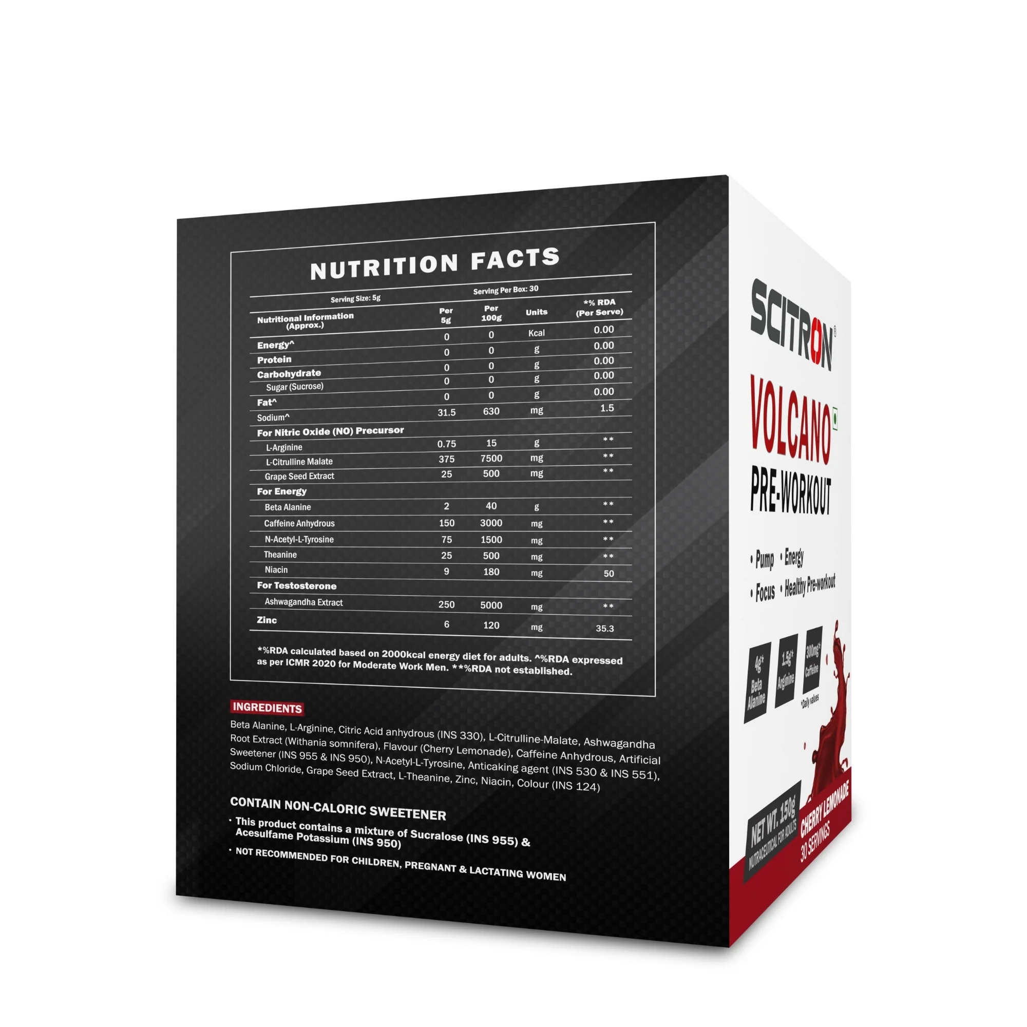 Scitron Volcano Pre-Workout Powder 150g - Image 8