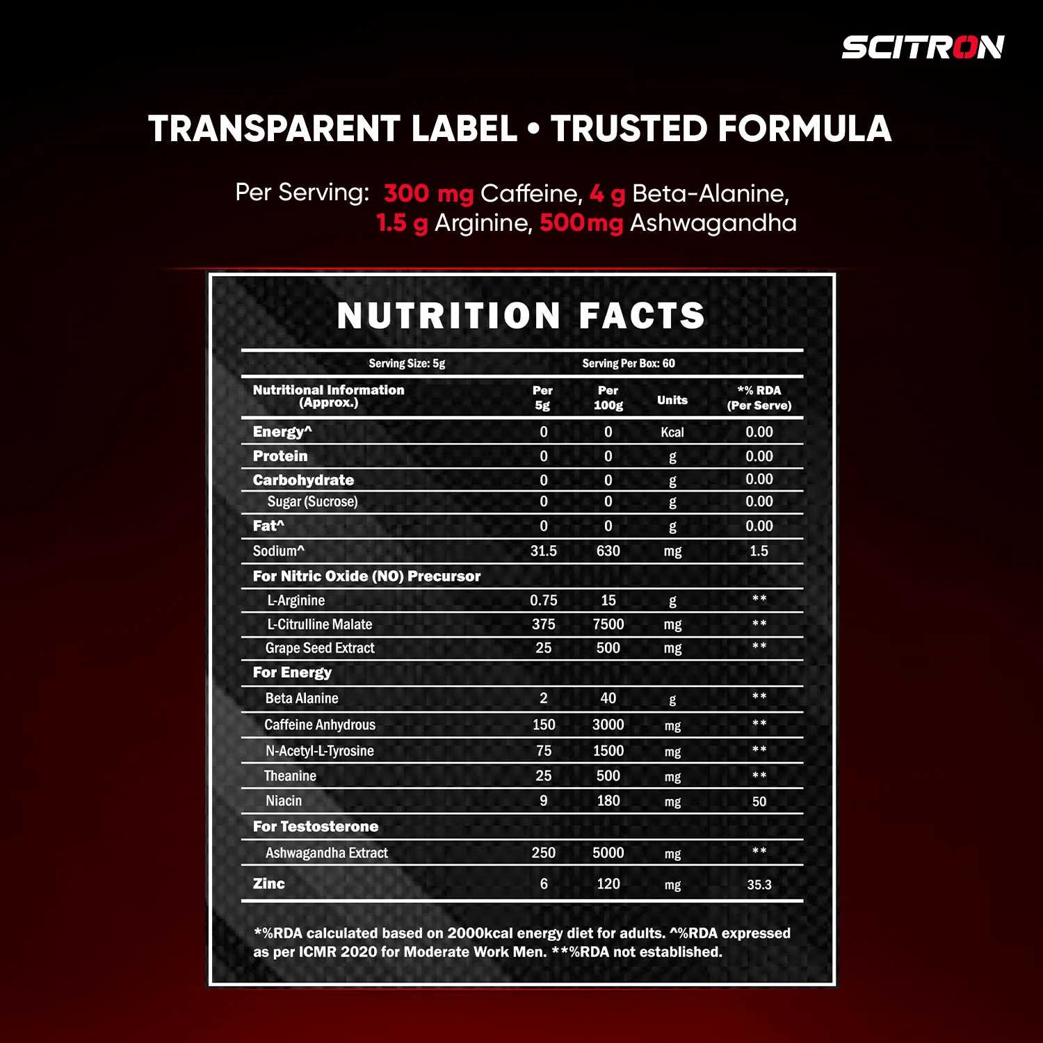 Scitron Volcano Pre-Workout Powder 150g - Image 9