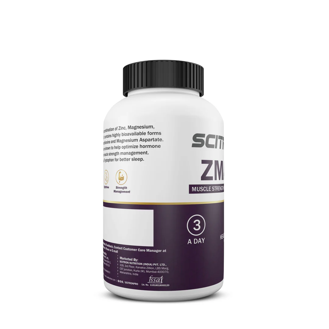 ZMA ( Zinc, Magnesium Aspartate, Vitamin B6 – 90 Capsules) - Image 3